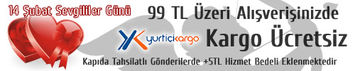 14 �ubat Sevgililer G�n�. 99 TL �zeri Al��veri�inizde Yurti�i Kargo �cretsiz