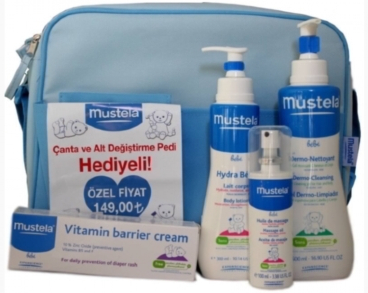 Mustela Yeni Doğan Bebek Seti (Çanta &amp; Alt Değiştirme Pedi
