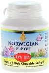 Norwegian Fish Oil Omega 3 Kids (ocuklar in inenebilir Balk Ya)