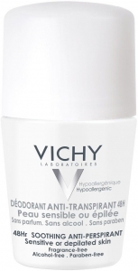 Vichy Soothing 48H - Hassas & Epilasyon Sonras Ciltler in Terleme Kart Deodorant Roll On