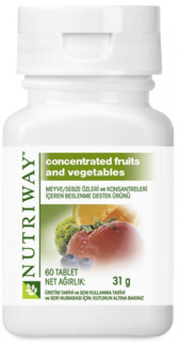 Amway Nutriway Concentrated Fruit & Vegetables Tablet 172,50 TL'ye