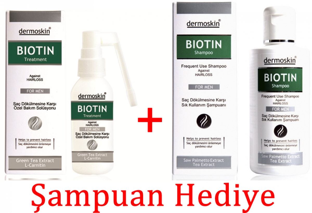 dermoskin sac dokulmesine karsi biotin erkek sprey sampuan hediyeli 71 50 tl ye siparis