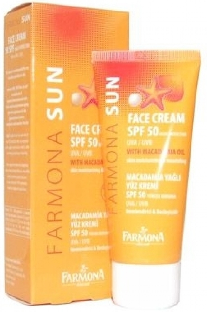 Farmona Sun Face Cream SPF 50+ Macadamia Yağlı Yüz İçin Güneş