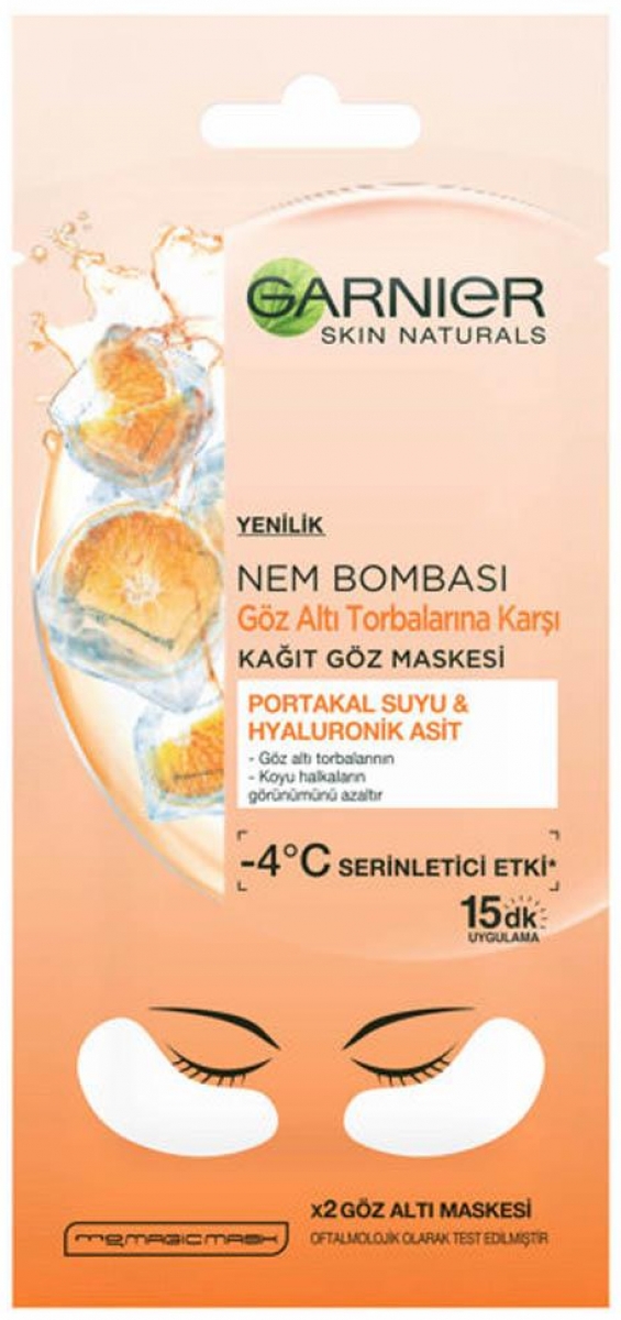 Garnier Nem Bombasi Goz Alti Torbalarina Karsi Kagit Goz Maskesi Portakal Suyu 10 71 Tl Ye Siparis