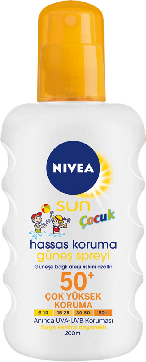 Nivea Sun Cocuklar Icin Hassas Koruma Gunes Spreyi Spf 50 85 00 Tl Ye Siparis