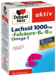 Doppelherz Aktiv Lachsl 1000 mg + Folsaure + B6 + B12 Omega 3