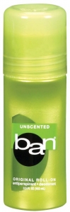 Ban Unscented Original Roll-On Antiperspirant Deodorant