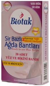 Biotak Sir Bazlı Yüze ve Bikini Ağda Bantları