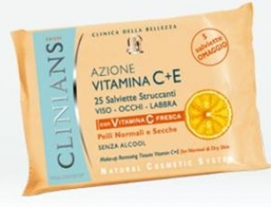 Clinians  C+E Vitaminli Makyaj Temizleme Mendili