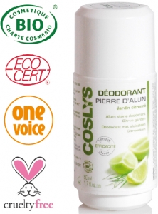 Coslys %100 Doğal Turunçgil Kokulu Beyaz İz Bırakmayan Kristal Deodorant Roll-On