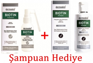 Dermoskin Saç Dökülmesine Karşı Biotin Erkek Sprey (Şampuan Hediyeli)