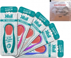 Dilsil Dil Temizleyici Syrc Kak (5li Paket) + Halitosil Az Kokusu Giderici Dil Jeli (3 ml)