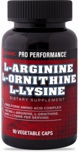 GNC L-Arginine L-Ornithine L-Lysine Kapsl