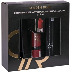 Golden Rose Dipliner - Velvet Matte Lipstick - Essential Mascara 3'l Set