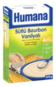 Humana Bebek Kaşık Maması Sütlü Bourbon Vanilyalı 300gr
