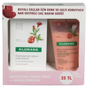 Klorane Nar Ekstreli Boyalı Saçlar için Bakım Seti