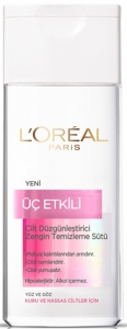 Loreal Üç Etkili Cilt Düzgünleştirici Zengin Temizleme Sütü