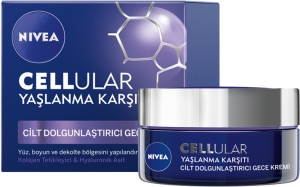 Nivea Cellular Yalanma Kart Cilt Dolgunlatrc Gece Kremi