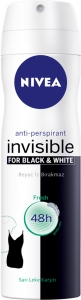 Nivea Invisible Black & White Fresh Deodorant Sprey