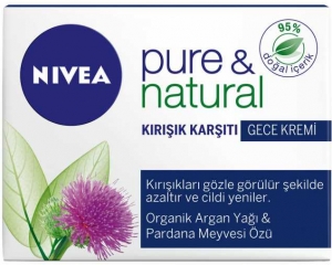 Nivea Pure & Natural Krk Kart Gece Kremi