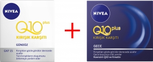 Nivea Q10 Plus Gndz Kremi + Gece Kremi Hediye