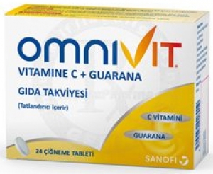 Omnivit C Vitamini + Guarana ineme Tableti