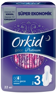 Orkid Platinum Ultra Gece Ped (Boy 3)