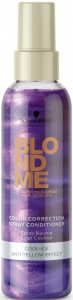 Schwarzkopf BlondMe Cool Ice Sar Salar in Turuncu nleyici Durulanmayan Sprey Krem