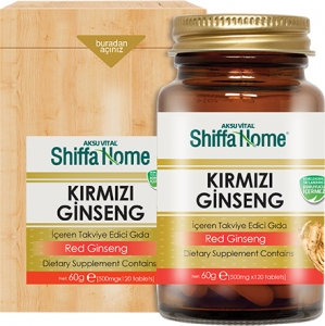 Shiffa Home Krmz Ginseng Tahta Kutu Tablet