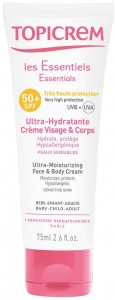 Topicrem Ultra Moisturizing Face & Body Cream SPF 50