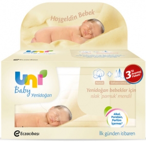 Uni Baby Yenidoan Islak Pamuk Mendil (3l Avantaj Paketi)