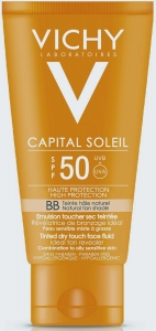 Vichy Ideal Soleil BB Tinted Dry Touch Face Fluid Renkli Yz Gne Koruyucu Emlsiyon SPF 50+