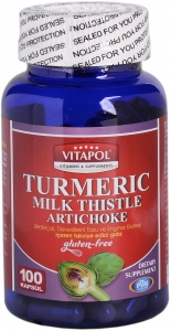 Vitapol Turmeric & Milk Thistle & Artichoke Kapsl